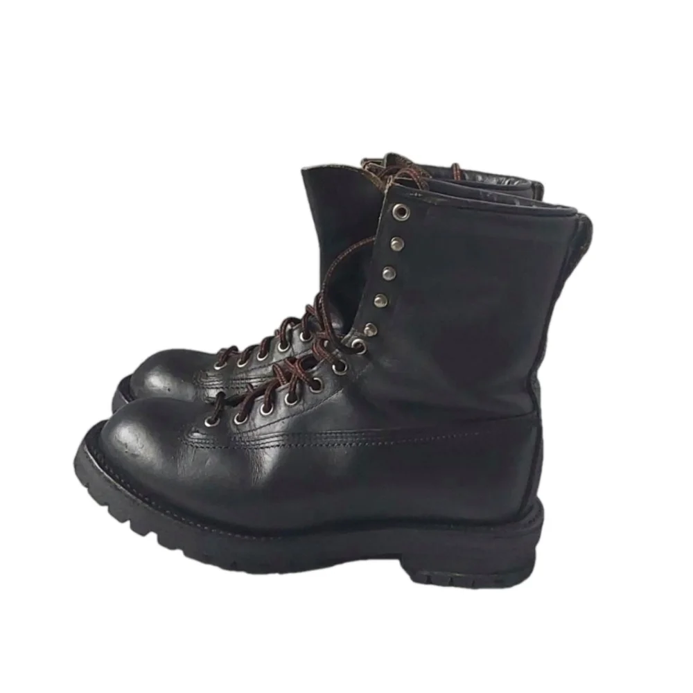VIBRAM MEN' S MILITARY BLACK BOOTS SIZE 8‎